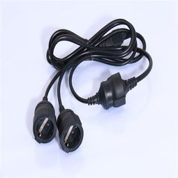 欧规一分二公母对插延长线与欧式三插公母对插防水保护插头线 安全高效的电源连接解决方案